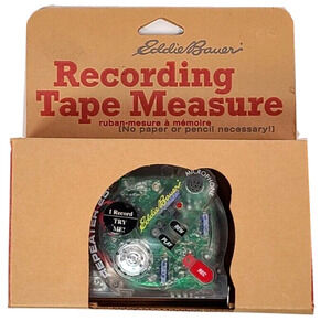 Recording Tape Measure 25' Eddie Bauer New Old Stock Records Voice Vintage